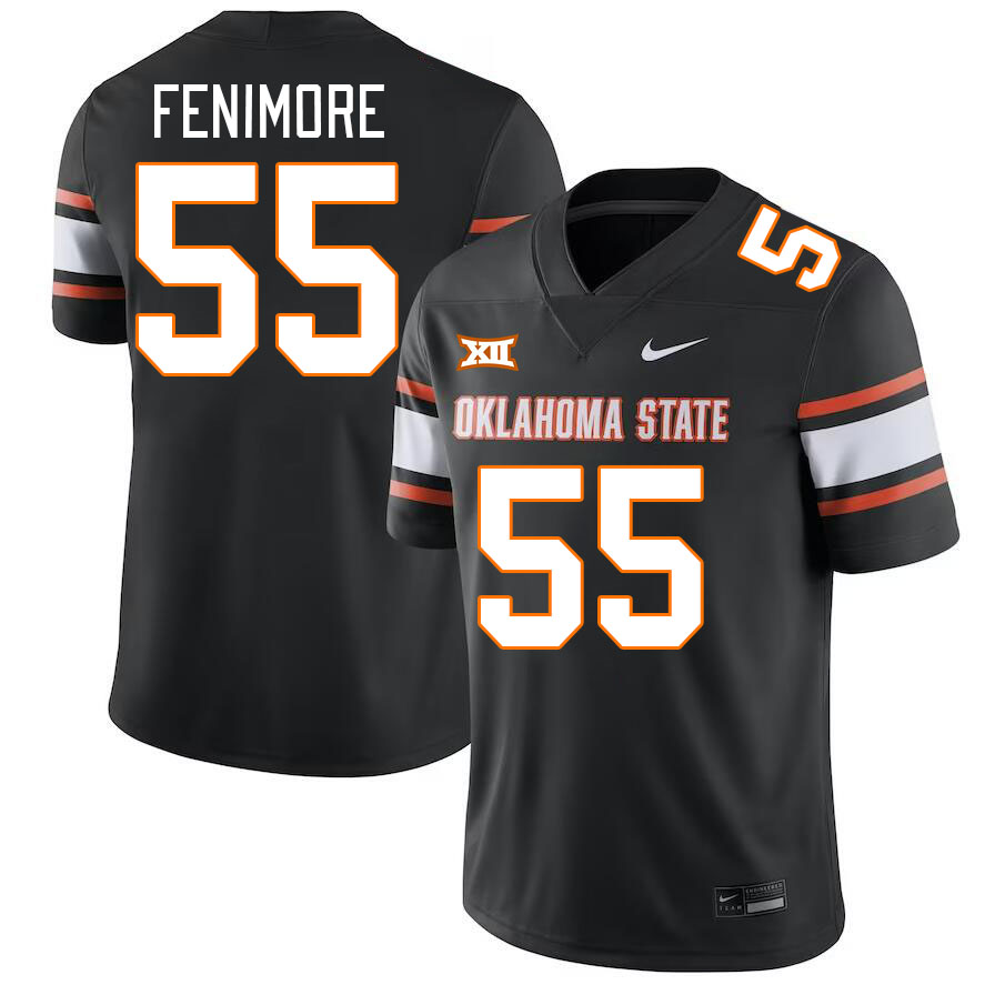 Oklahoma State Cowboys #55 Bob Fenimore College Football Jerseys Stitched Sale-Black
